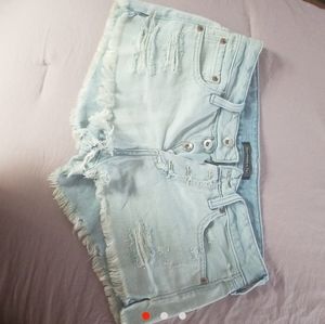 Light wash distressed A&F shorts new